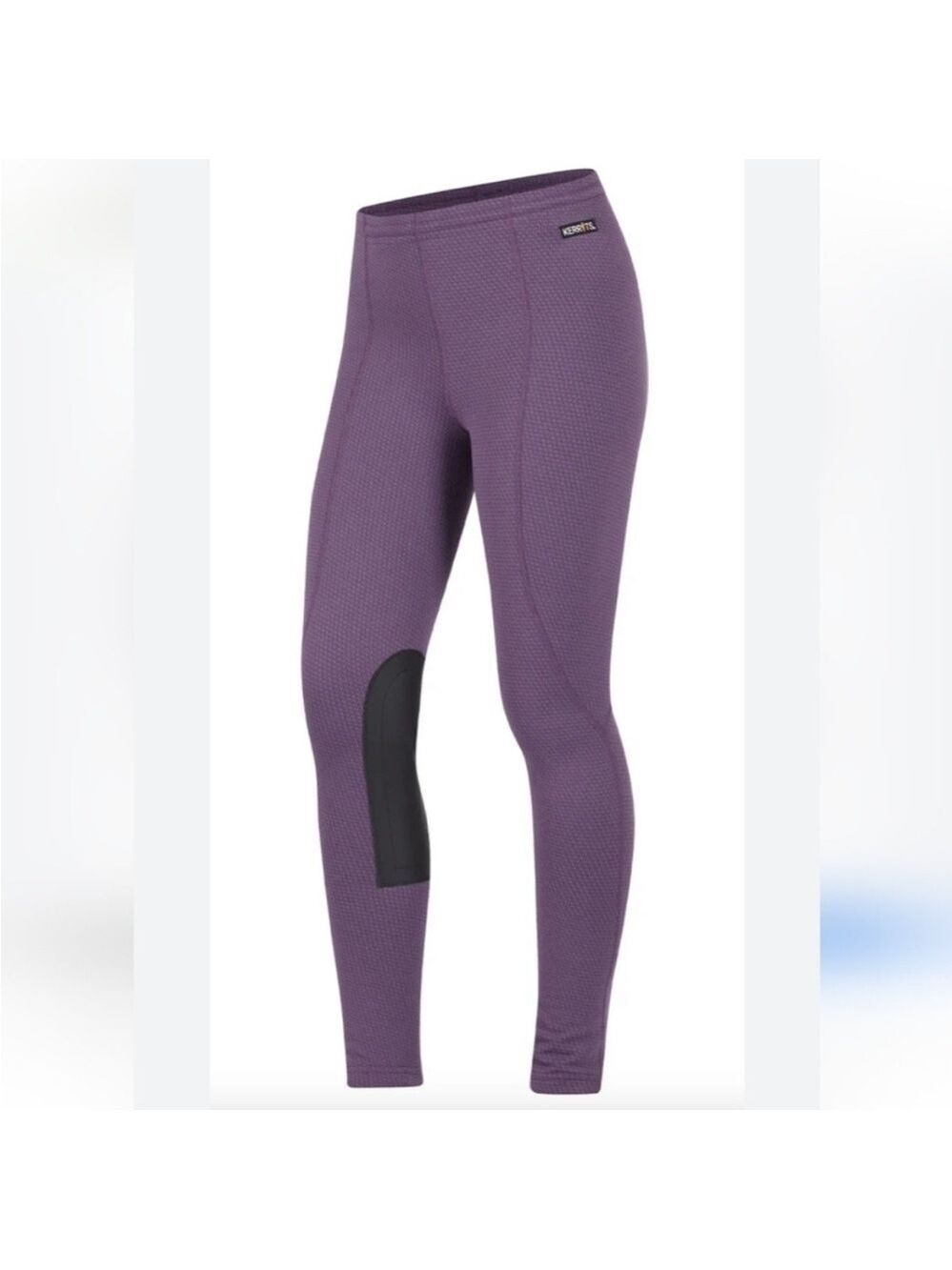 Kerrits Performance Fleece Knee Patch Equestrian Tights Purple, size XL